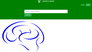 openclipart圖庫：Brain in Blue-資源代表圖