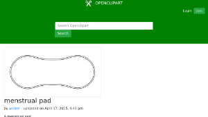 openclipart圖庫：menstrual pad-資源代表圖