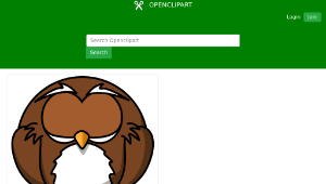 openclipart圖庫：Cartoon owl - asleep縮圖