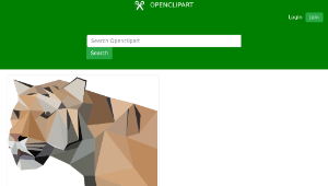 openclipart圖庫：Low Poly Tiger縮圖