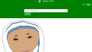 openclipart圖庫：Mother Teresa-資源代表圖