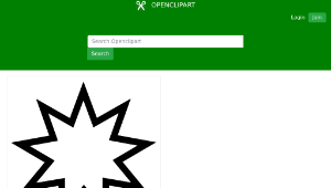 openclipart圖庫：Baha'i Nine Pointed Star-資源代表圖