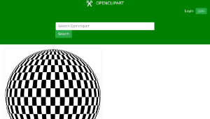 openclipart圖庫：Checkered Sphere-資源代表圖