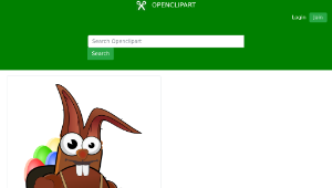 openclipart圖庫：Crazy Easter Bunny-資源代表圖
