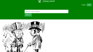 openclipart圖庫：Two Men in Top Hats縮圖
