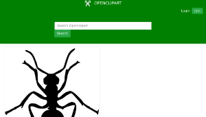 openclipart圖庫：Ant silhouette-資源代表圖