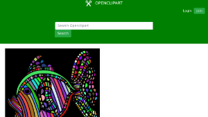 openclipart圖庫：Abstract Colorful Fish With Background-資源代表圖