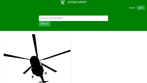openclipart圖庫：Soviet helicopter (silhouette)-資源代表圖