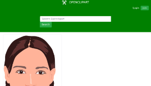 openclipart圖庫：Braided Hair Girl Portrait-資源代表圖