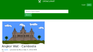 openclipart圖庫：Angkor Wat - Cambodia -資源代表圖