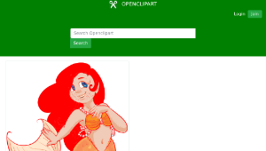 openclipart圖庫：Redhead Mermaid With Freckles縮圖