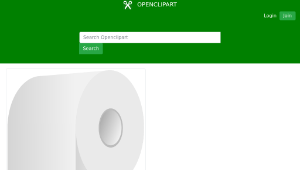 openclipart圖庫：White toilet roll縮圖