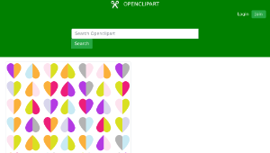 openclipart圖庫：Colorful Hearts Pattern Wallpaper縮圖