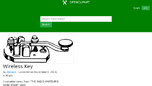 openclipart圖庫：Wireless Key縮圖