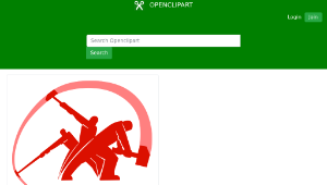 openclipart圖庫：Worker fight unite (simplified)縮圖