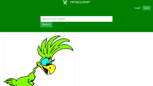 openclipart圖庫：Green Cartoon Parrot-資源代表圖