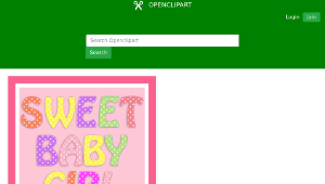 openclipart圖庫：Sweet Baby Girl Typography-資源代表圖
