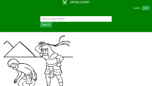 openclipart圖庫：Egyptian Slave Driver and Slave-資源代表圖