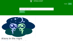 openclipart圖庫：Aliens in the night縮圖