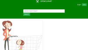 openclipart圖庫：Mom Shopping With Daughter縮圖