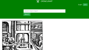 openclipart圖庫：Early printing press-資源代表圖