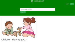 openclipart圖庫：Children Playing (#1)-資源代表圖