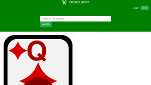 openclipart圖庫：Queen of Diamonds-資源代表圖