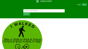 openclipart圖庫：Bike or Walk to Work & School Day縮圖
