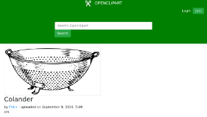 openclipart圖庫：Colander-資源代表圖