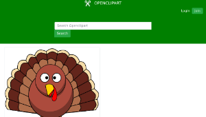 openclipart圖庫：Thanksgiving turkey