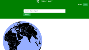 openclipart圖庫：Black And Blue Globe-資源代表圖