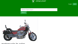 openclipart圖庫：motorcycle in color縮圖