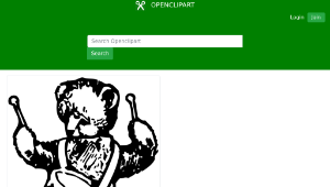 openclipart圖庫：teddy bear with drum縮圖