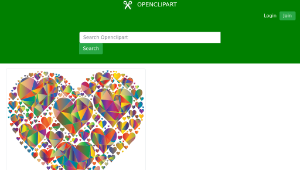 openclipart圖庫：Low Poly Hearts In Heart縮圖