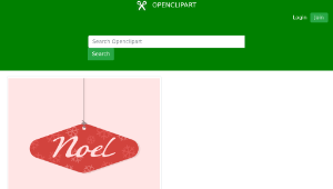 openclipart圖庫：Noel Christmas Ornament Squareish縮圖
