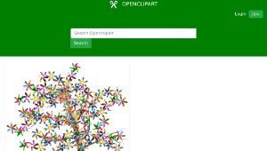 openclipart圖庫：Colorful Floral Tree