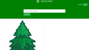 openclipart圖庫：Pixel Pine Tree