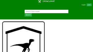 openclipart圖庫：Hotel Icon Has Dinosaur In Room-資源代表圖