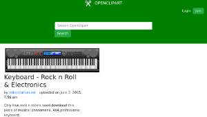 openclipart圖庫：Keyboard - Rock n Roll & Electronics縮圖