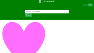 openclipart圖庫：Transparent Magenta Loveheart 縮圖