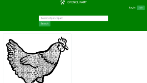 openclipart圖庫：hen - lineart-資源代表圖