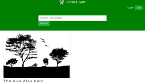 openclipart圖庫：The Sun Also Sets Silhouette