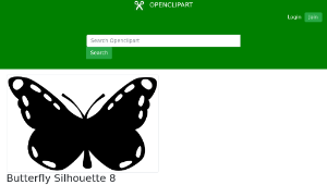 openclipart圖庫：Butterfly Silhouette 8-資源代表圖
