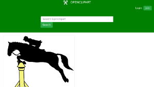 openclipart圖庫：Horse Jumping Dressage Silhouette縮圖