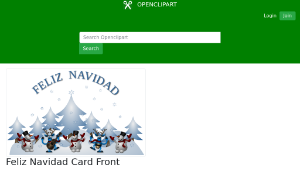 openclipart圖庫：Feliz Navidad Card Front縮圖