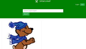 openclipart圖庫：active bear - coloured-資源代表圖