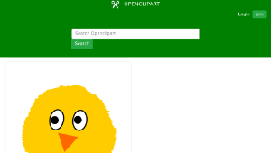 openclipart圖庫：Fluffy chick 1縮圖