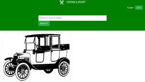 openclipart圖庫：Old Style Car