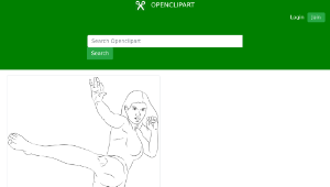 openclipart圖庫：Lady Kicking縮圖