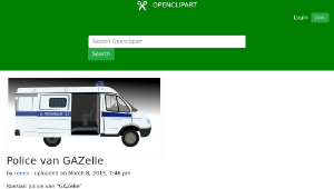 openclipart圖庫：Police van GAZelle-資源代表圖